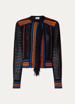 Ba&sh Dames Bianca grofgebreid vest met ronde hals in de kleur Zwart