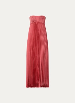 Ba&sh Dames Willow maxi jurk met plissé in de kleur Steenrood