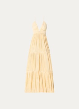 Ba&sh Dames Wasta maxi jurk met V-hals in de kleur Lichtgeel