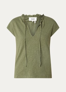Ba&sh Dames Very top met strikkraag in de kleur Khaki