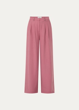 Ba&sh Dames Deana high waist wide leg pantalon met steekzakken in de kleur Roze