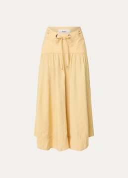 Ba&sh Dames Donia midi rok met strikceintuur in de kleur Geel