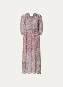 Ba&sh Dames Tizia maxi tuniekjurk met print in de kleur Lichtroze