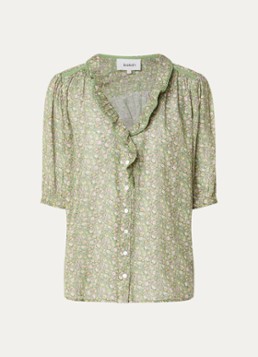 Ba&sh Dames Physalys blouse met bloemenprint in de kleur Groen
