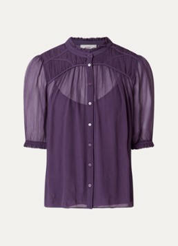 Ba&sh Dames Olie blouse met ballonmouw in de kleur Paars