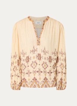 Ba&sh Dames Zato blouse met print in de kleur Geel