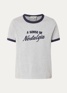 Ba&sh Dames Rosta T-shirt met print in de kleur Lichtgrijs