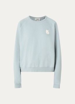 Ba&sh Dames Swing sweater met front- en backprint in de kleur Lichtblauw