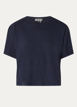 Ba&sh Dames Take T-shirt met backprint in de kleur Donkerblauw