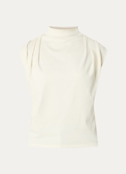 Ba&sh Dames Hoda top met opstaande kraag in de kleur Gebroken wit