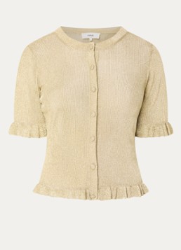 Ba&sh Dames Top met metallic finish in de kleur Goud