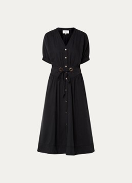Ba&sh Dames Parisa maxi jurk met steekzakken in de kleur Zwart