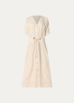 Ba&sh Dames Parisa maxi jurk met steekzakken in de kleur Beige