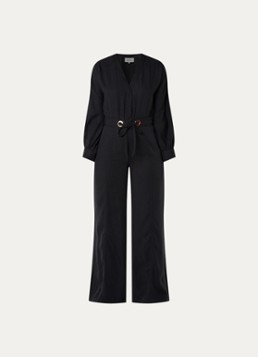 Ba&sh Dames Pere loose fit jumpsuit met ceintuur in de kleur Antraciet