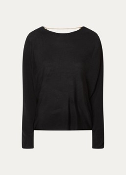 Ba&sh Dames Sarra trui met rugdecolleté en kettingdetail in de kleur Zwart