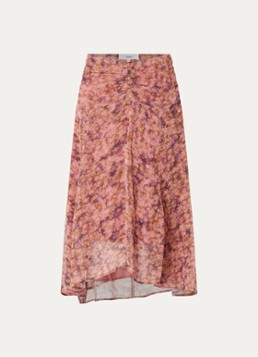 Ba&sh Dames Aimee midi rok met print in de kleur Roze