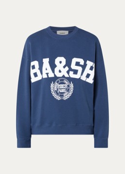 Ba&sh Dames Benjamin sweater met logoprint in de kleur Indigo