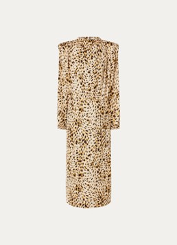 Ba&sh Dames Hoelia maxi tuniekjurk met dierenprint in de kleur Ivoor