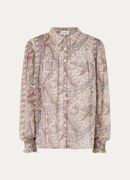 Ba&sh Dames Cleo blouse met print in de kleur Beige