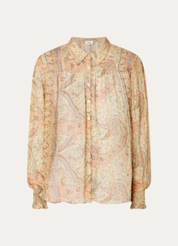 Ba&sh Dames Cleo blouse met print in de kleur Camel