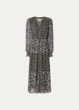 Ba&sh Dames Kaxy maxi blousejurk met split in de kleur Khaki