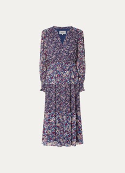 Ba&sh Dames Kaxy maxi blousejurk met split in de kleur Blauw