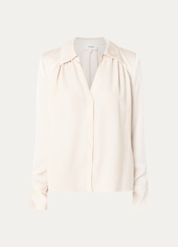 Ba&sh Dames Wilna blouse met V-hals in de kleur Creme