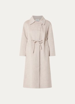 Ba&sh Dames Kate trenchcoat in wolblend met steekzakken in de kleur Creme