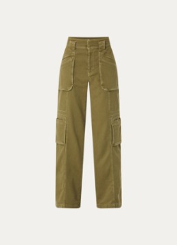 Ba&sh Dames Ninion mid waist straight fit jeans met gekleurde wassing in de kleur Mosgroen