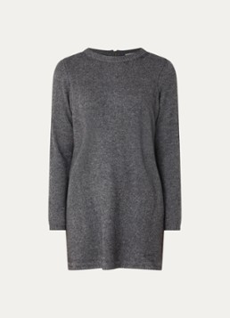 Ba&sh Dames Atess mini jurk in wolblend in de kleur Donkergrijs