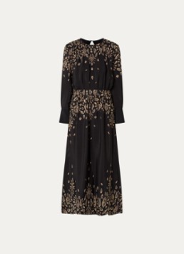 Ba&sh Dames Belline maxi tuniekjurk met print in de kleur Zwart