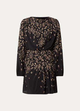 Ba&sh Dames Beona mini tuniekjurk met print in de kleur Zwart