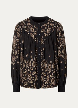 Ba&sh Dames Brava blouse met print in de kleur Zwart