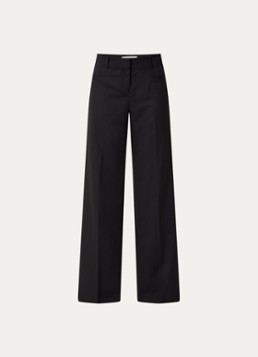 Ba&sh Dames Cistachio mid waist straight fit broek met steekzakken in de kleur Zwart