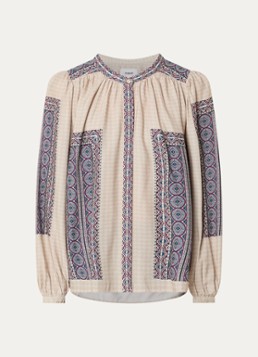 Ba&sh Dames Olivio tuniek met print in de kleur Gebroken wit