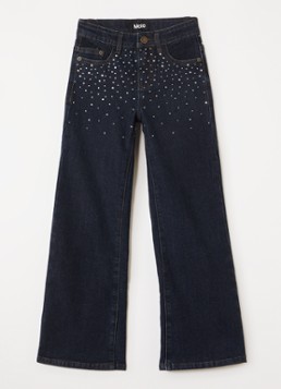 Molo Meisjes Asta flared jeans van katoen in de kleur Indigo, maat: 16Y