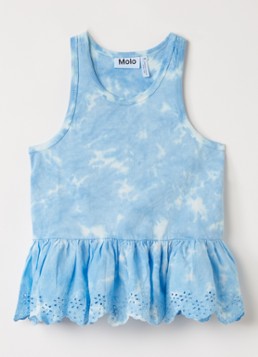 Molo Meisjes Rosa top met ruches in de kleur Lichtblauw, maat: 9-10Y=140
