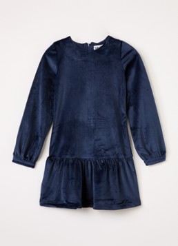 Molo Meisjes Cami jurk van fluweel in de kleur Donkerblauw, maat: 11-12Y=152