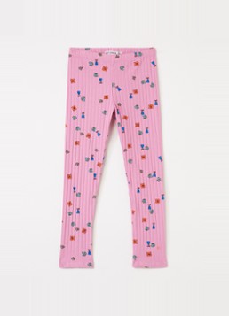 BOBO CHOSES Meisjes Legging met bloemenprint in de kleur Roze, maat: 4Y-5Y=104