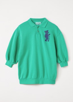 BOBO CHOSES Meisjes Monster trui-jurk met print in de kleur Groen, maat: 4Y-5Y=104