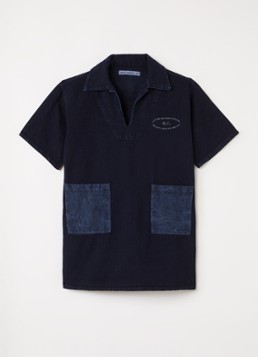 BOBO CHOSES Mystery tuniekjurk van denim met logo in de kleur Indigo, maat: 8Y-9Y=128