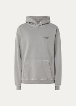 Represent Heren Owners Club hoodie met logo- en backprint in de kleur Grijs, maat: XL