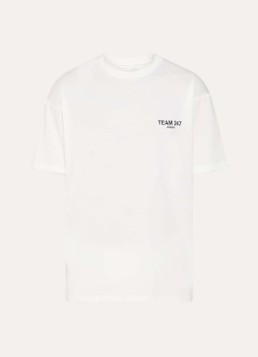 Represent Heren Team 247 T-Shirt met logo- en backprint in de kleur Wit, maat: S