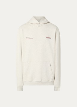Represent Heren Patron Of The Club hoodie met logo- en backprint in de kleur Creme, maat: L