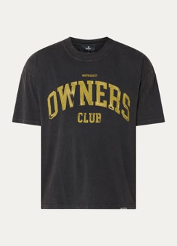 Represent Heren College T-shirt met logoprint in de kleur Antraciet, maat: XL