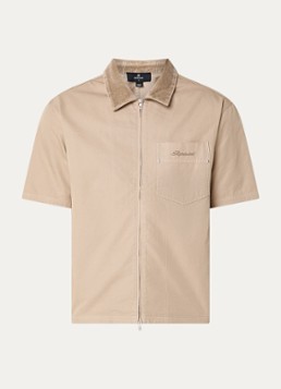Represent Heren Ramona overhemd met opgestikte zak en logoborduring in de kleur Donkerbeige, maat: XL