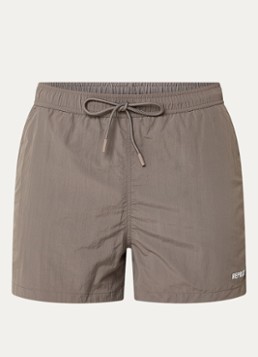 Represent Heren Zwemshorts met logo en paspelzakken in de kleur Donkergrijs, maat: XS