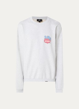 Represent Heren Beach Boys sweater met logo- en backprint in de kleur Grijsmele, maat: XL
