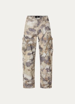 Represent Heren Loose fit cargobroek met steekzakken in de kleur Beige, maat: S