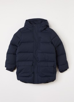 Gosoaky Jongens Tiger Eye puffer jas met capuchon in de kleur Donkerblauw, maat: 134/140